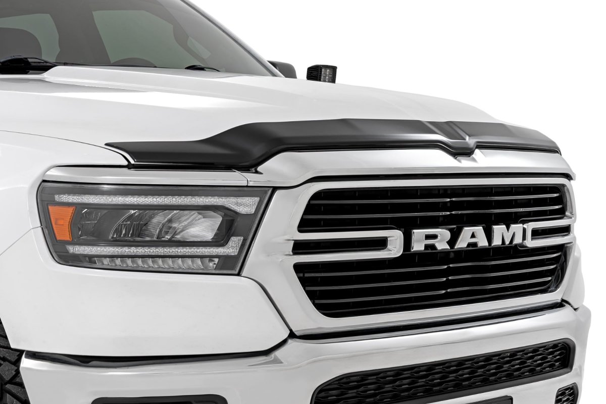 Ram 1500 Hood Protector - Rough Country - Gloss Black - '19-'26 Ram 1500 Hood Protector - Rough Country - Gloss Black - '19-'26